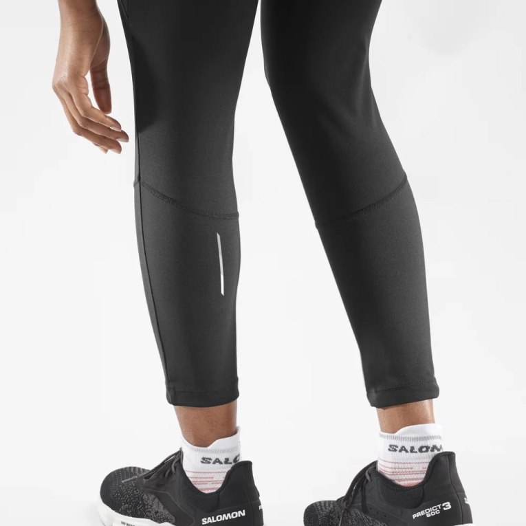 Black Salomon Cross Run 25'' Women's Running Tights | PH 43967A